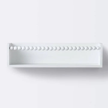 Beaded Decorative Wall Shelf - White - Cloud Island