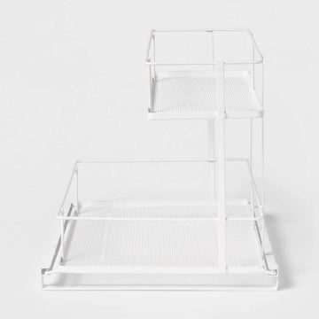 New - 2 Tier Slide Out under Vanity Matte White - Brightroom