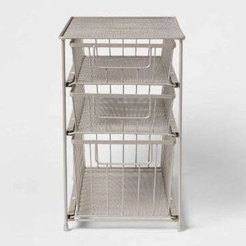 New - 3 Tier Drawer Organizer Brushed Nickel - Brightroom
