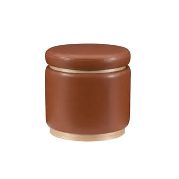 Open Box - Blanche Storage Ottoman Caramel Faux Leather - Linon