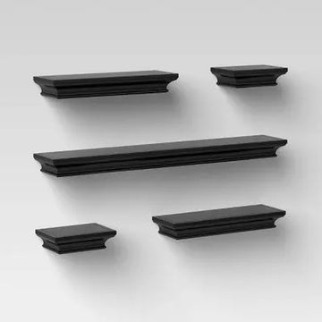 5Pc Traditional Shelf Set Black - Threshold