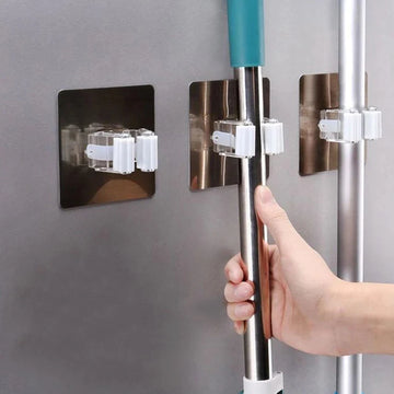 Adhesive Multi-Purpose Hooks Wall Mounted Mop Organizer Holder Rackbrush Broom Hanger Hook Kitchen Bathroom Strong Hooks