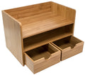 3-Tier Bamboo Desk Organizer with 3 Drawers